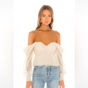 X REVOLVE Burna Blouse in Cream